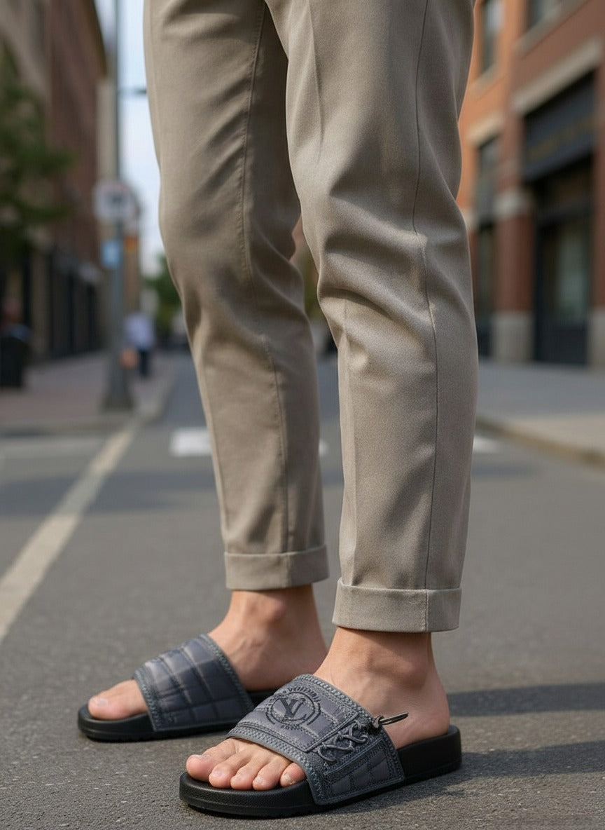 Elite Comfort Zip Slide Slipper ( Louis vuitton )