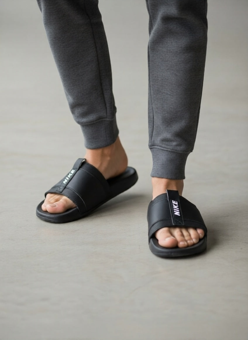 Nike Slide Sandals (Black Logo Strap)