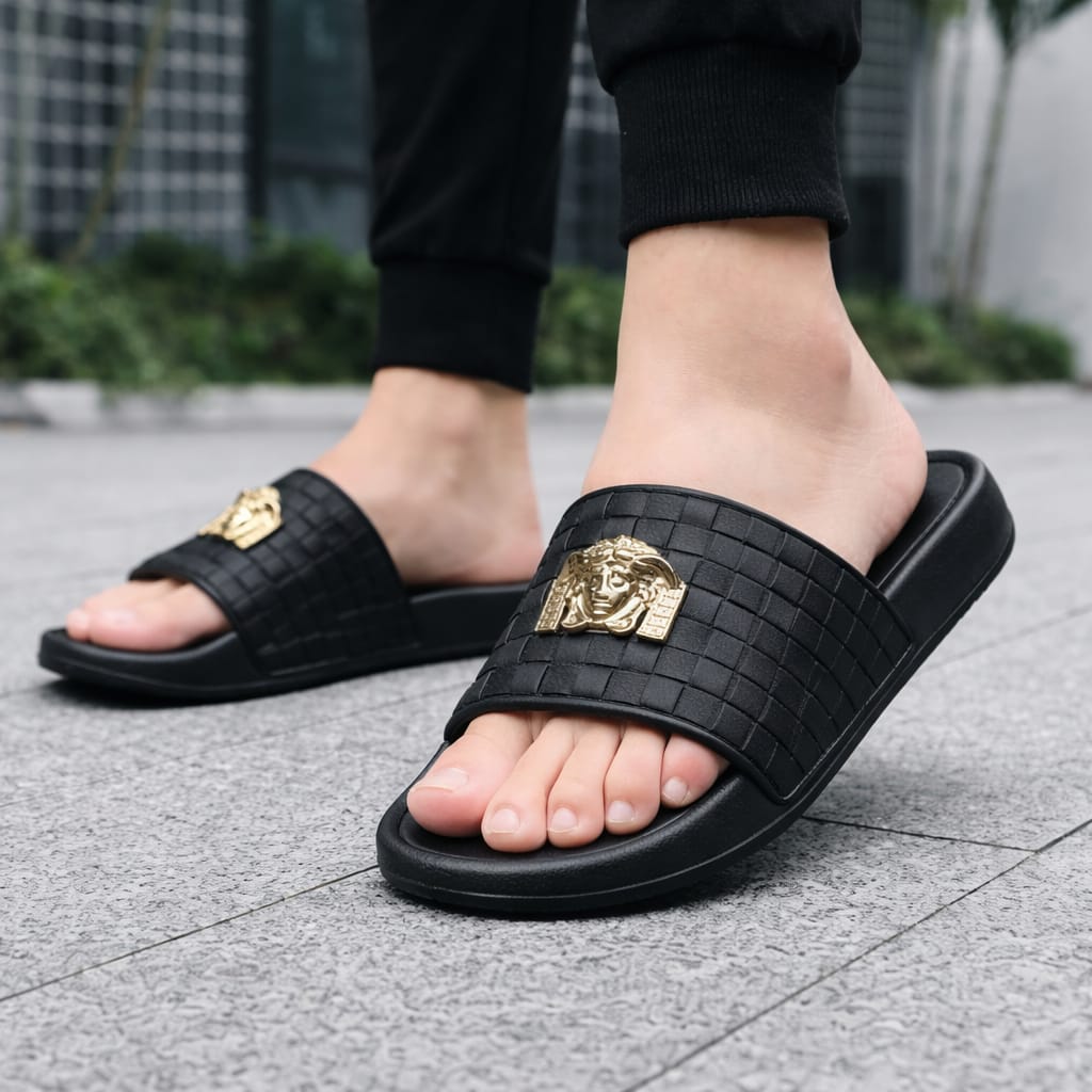 Versace Medusa Luxe Slide Sandals